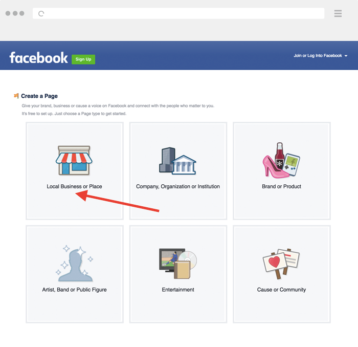 how to setup facebook business page